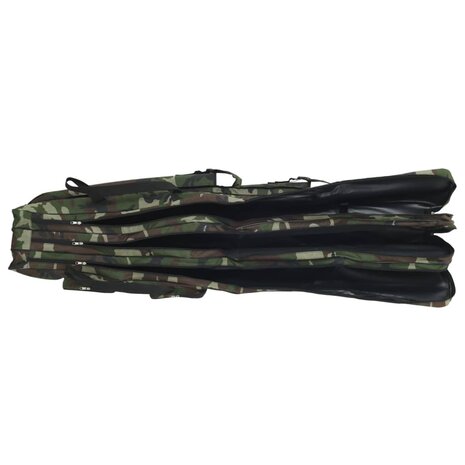 Hengeltas 150 cm camouflage oxford stof groen 2