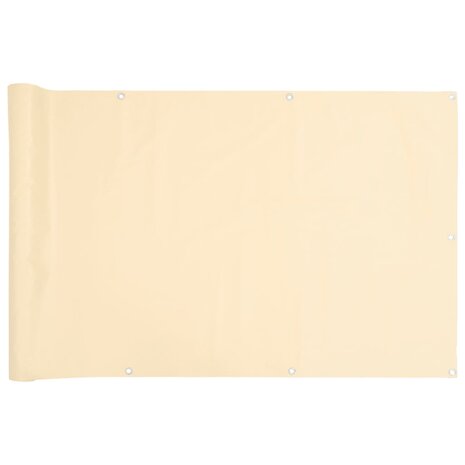 Balkonscherm 1000x75 cm PVC crèmekleurig 2
