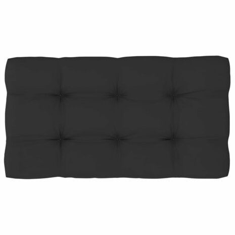 Tweezitsbank pallet met kussens zwart geïmpregneerd grenenhout 8