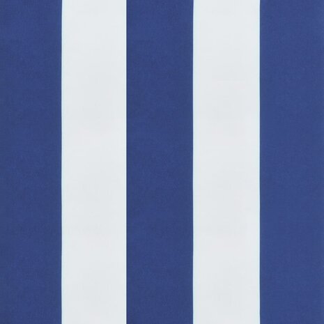Palletkussen gestreept 80x40x12 cm stof blauw en wit 9