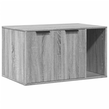Kattenbakkast 80x50x45 cm bewerkt hout grijs sonoma eikenkleur 2