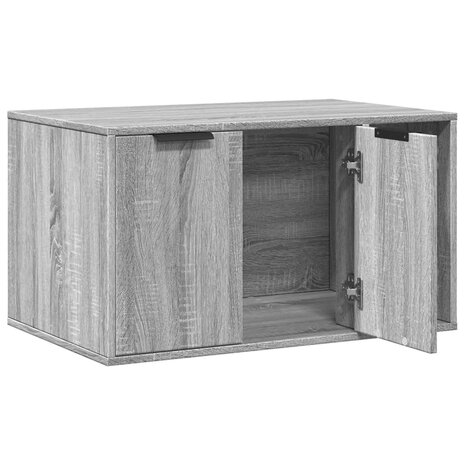 Kattenbakkast 80x50x45 cm bewerkt hout grijs sonoma eikenkleur 4