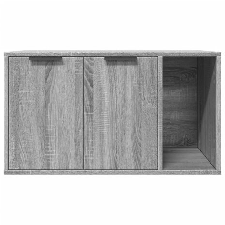 Kattenbakkast 80x50x45 cm bewerkt hout grijs sonoma eikenkleur 5