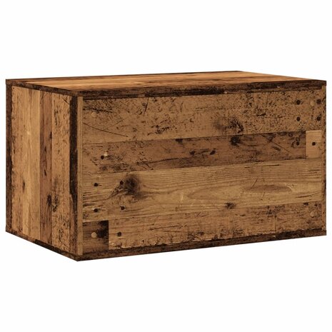 Kattenbakkast 80x50x45 cm bewerkt hout oud houtkleurig 7