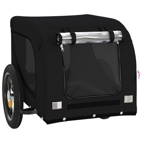Hondenfietstrailer oxford stof en ijzer zwart 4