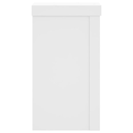 Plantenstandaards 2 st 10x10x18 cm bewerkt hout wit 5