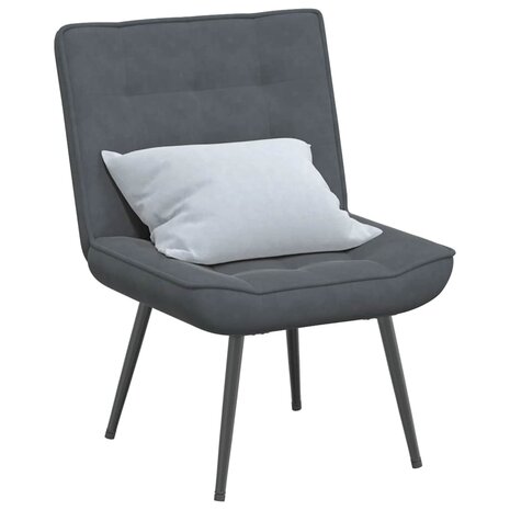 Relaxstoel 64x74x84 cm fluweel donkergrijs 1