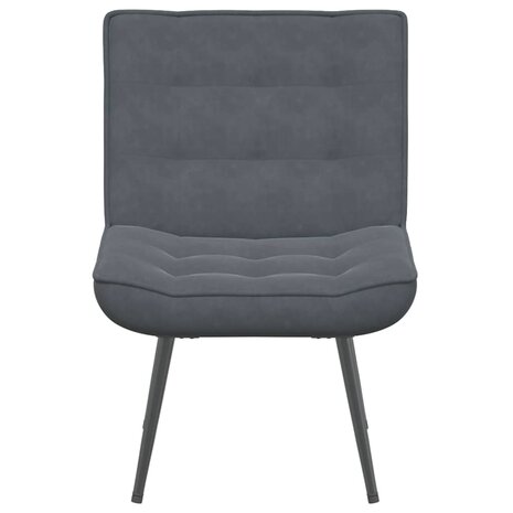 Relaxstoel 64x74x84 cm fluweel donkergrijs 4