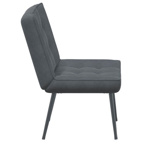 Relaxstoel 64x74x84 cm fluweel donkergrijs 5