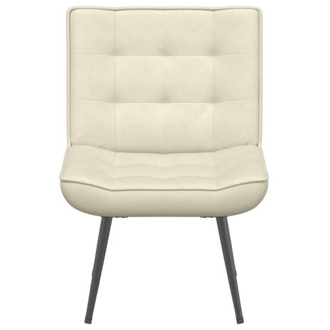 Relaxstoel 64x74x84 cm fluweel crèmekleurig 4