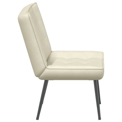Relaxstoel 64x74x84 cm fluweel crèmekleurig 5