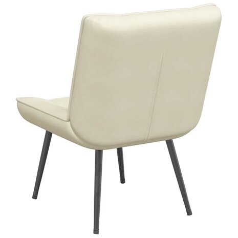 Relaxstoel 64x74x84 cm fluweel crèmekleurig 6