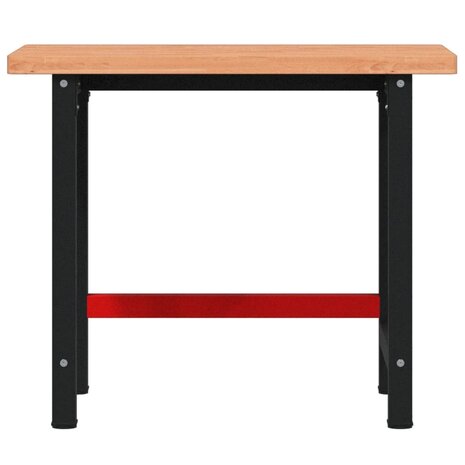 Werkbank rechthoekig 100x60x83 cm massief beukenhout 4