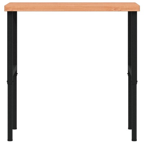 Werkbank rechthoekig 100x60x(73-99,5) cm massief beukenhout 4