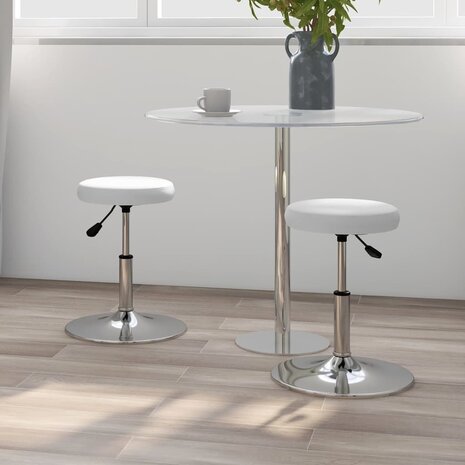 Eetkamerstoelen 2 st kunstleer wit 1