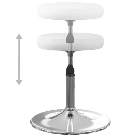 Eetkamerstoelen 2 st kunstleer wit 6