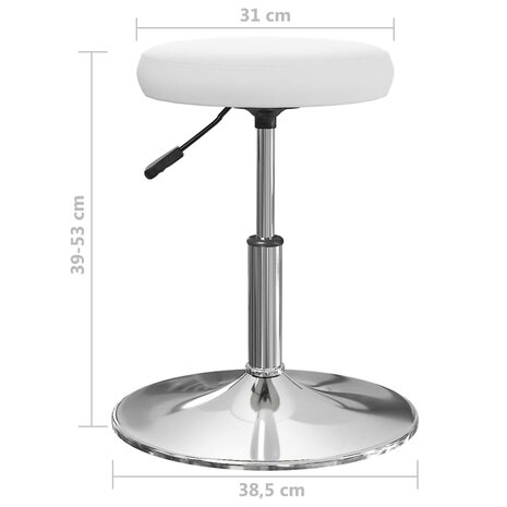 Eetkamerstoelen 2 st kunstleer wit 8