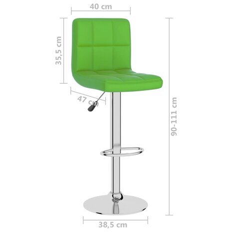 Barkruk kunstleer groen 9