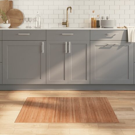 Vloerkleed rechthoekig 70x200 cm bamboe naturel 1