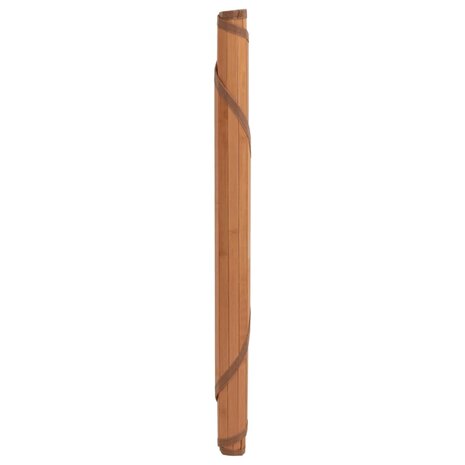 Vloerkleed rond 60 cm bamboe bruin 3
