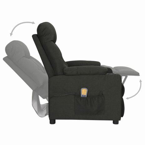 Sta-op-massagestoel stof zwart 5