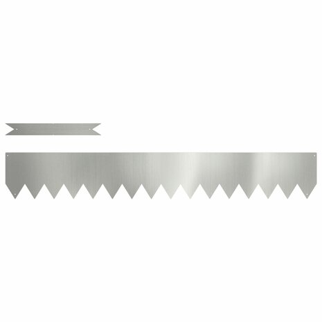 Gazonranden 10 st 100x0,5x15 cm gegalvaniseerd staal 2