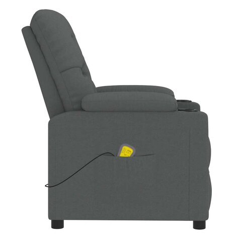 Massagestoel stof donkergrijs 5
