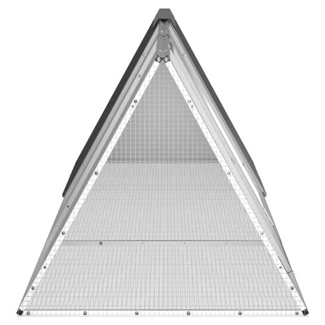Konijnenhok 302,5x80,5x71 cm gegalvaniseerd staal antraciet 4