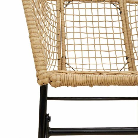 3-delige Tuinset poly rattan glas bruin 8