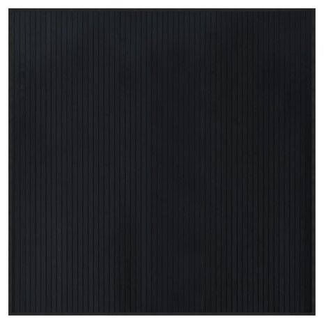 Vloerkleed vierkant 100x100 cm bamboe zwart 2