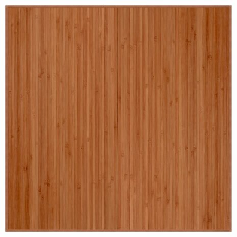 Vloerkleed vierkant 100x100 cm bamboe bruin 2