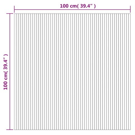 Vloerkleed rechthoekig 100x100 cm bamboe bruin 8