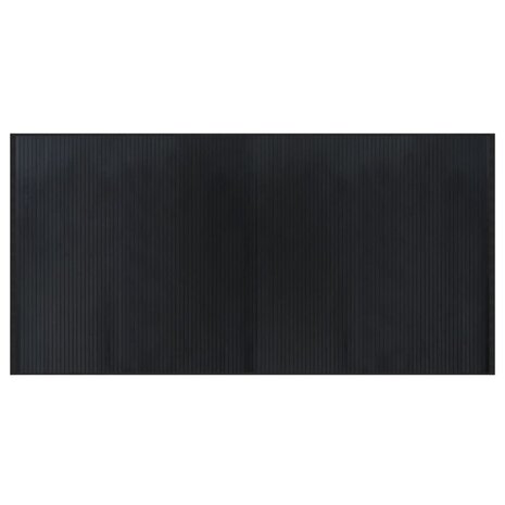 Vloerkleed rechthoekig 100x200 cm bamboe zwart 2
