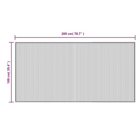 Vloerkleed rechthoekig 100x200 cm bamboe zwart 8