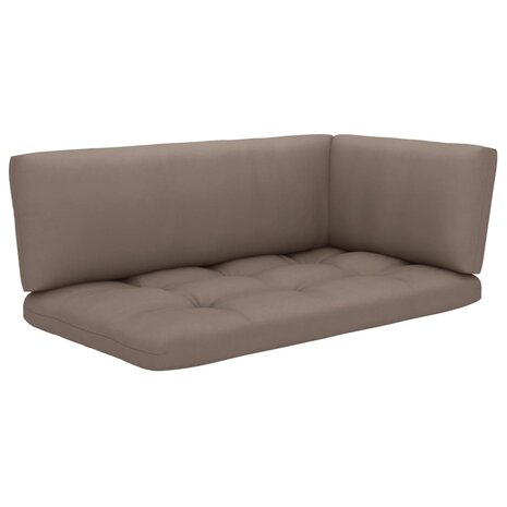 Tweezitsbank pallet met kussens wit geïmpregneerd grenenhout 4