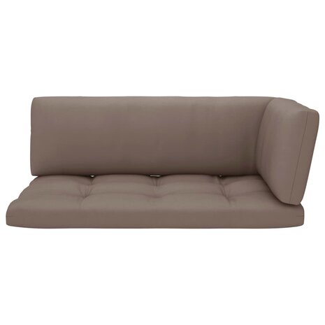 Tweezitsbank pallet met kussens wit geïmpregneerd grenenhout 5