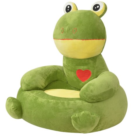 Pluche kinderstoel kikker groen  1