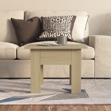 Salontafel 55x55x42 cm bewerkt hout sonoma eikenkleurig 3