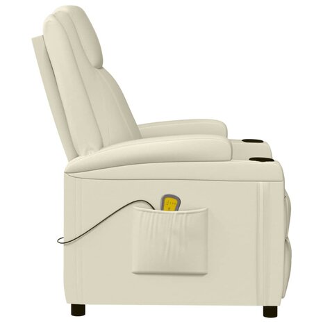 Massagestoel kunstleer crèmewit 4