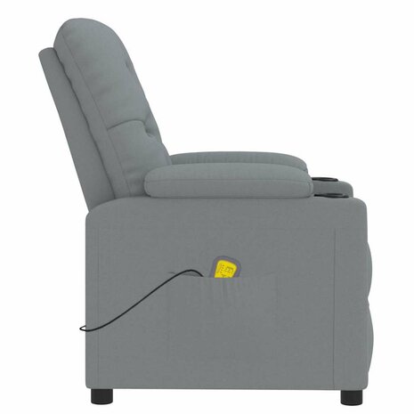 Massagestoel stof lichtgrijs 5