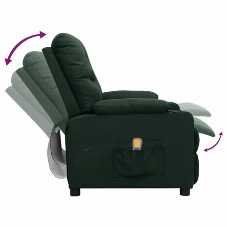 Massagestoel stof donkergroen 5