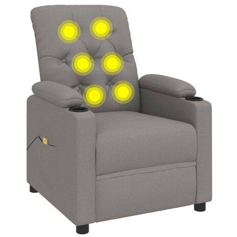 Massagestoel stof taupe 2
