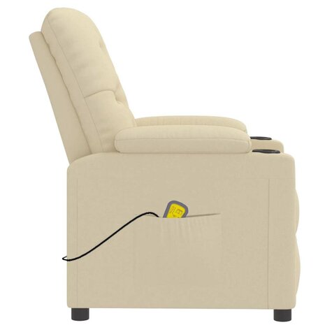 Massagestoel stof crèmekleurig 5