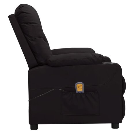 Massagestoel kunstleer zwart 3