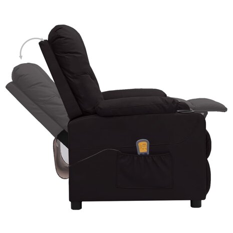 Massagestoel kunstleer zwart 4