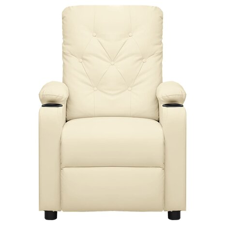Massagestoel kunstleer crèmekleurig 2