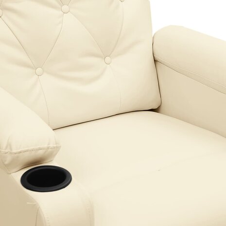 Massagestoel kunstleer crèmekleurig 6