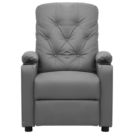 Massagestoel kunstleer grijs 2