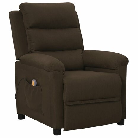 Massagestoel stof donkerbruin 1