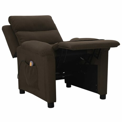 Massagestoel stof donkerbruin 7